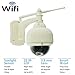Coolcam HD 720P Outdoor PTZ Dome Camera IR Night Vision, WiFi IP Network Camera, Wireless, Video Monitoring, Surveillance, Security Camera, Plug/Play, 8GB Built-in Memory Card