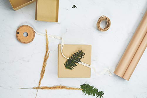 Note Card Cafe Brown Kraft Paper Jumbo Roll | 30 x 1200 in (100ft) | Biodegradable | Great for Craft Projects, Gifts, Tablecloth, Floor Covering, Packing, Moving, Shipping, Postal, Dunnage, Parcel