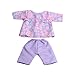 MonkeyJack For 18inch American Girl Zapf Baby Born Journey Dolls Clothes Purple Tops Pants Dress Up