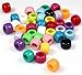 Tara Assorted Color Design Plastic Beads For Braid Hair (Pack Of 2) Selection (B1000-11)