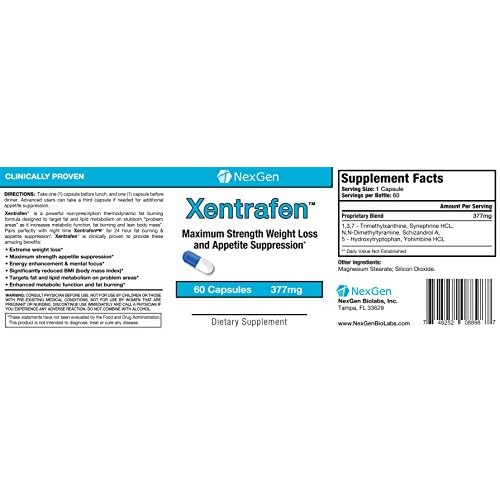 Xentrafen- Advanced formula diet pills for weight loss and appetite suppression. Incredible appetite suppression... image