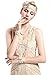 BABEYOND Women's Flapper Dresses 1920s V Neck Beaded Fringed Great Gatsby Dress