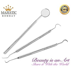 Dental Tartar Scraper and Remover Set Stainless Steel By Majestic Bombay