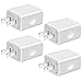 USB Wall Charger 2.1A Dual USB Charger Adapter Quick Charger for iPhone X 8/7/6 Plus SE/5S/4S,iPad, iPod, Samsung Galaxy S7/S6/S5 Edge, LG, HTC, Huawei, Moto, Kindle and More (White)