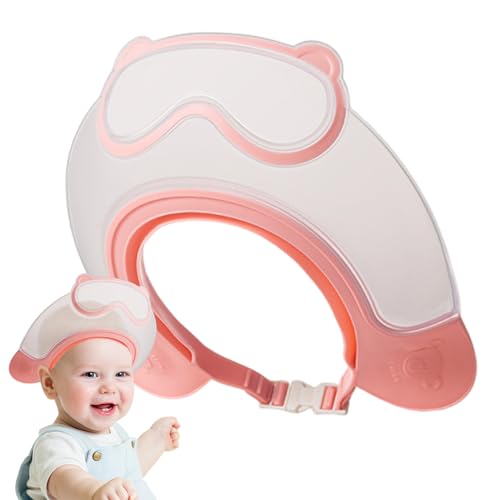 Baby Hair Washing Cap, Adjustable Shower Visor for Kids and toddler, Soft Waterproof Bath Hat to Shield Eyes and Ears from Shampoo, Tear- Bathing Cap for Infants and Children