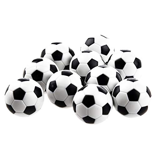 Domccy 6Pcs Mini Footballs Plastic Ball Table Top Soccer Game Replacement Black and White Baby and Toddler Toys and Games, Dolls, Puzzle Plush Toys, Baby Gifts