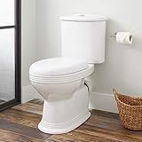 Signature Hardware 398506 Ebler 1.6/0.8 GPF Two Piece Elongated Toilet with Rear Outlet - Seat Included