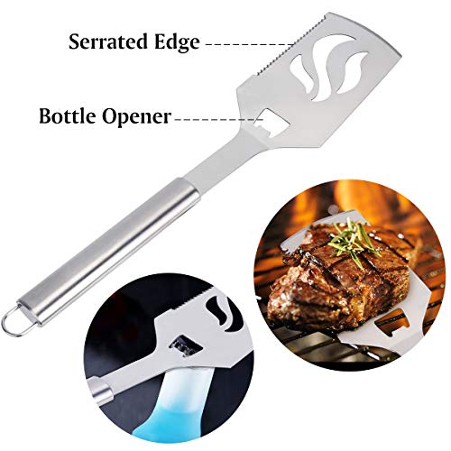 Sunflora Stainless Steel BBQ Tool Set with Case Heavy Duty Barbecue