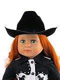 Black Cowgirl / Cowboy Hat for 18