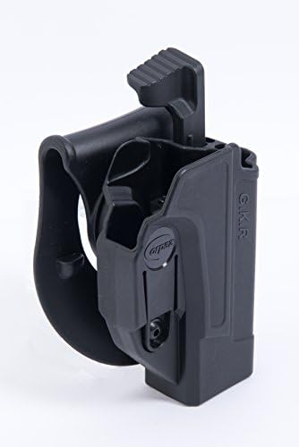 Orpaz Glock 25 Thumb Release Holster Black Polymer with 360 Rotation Paddle with Tension Adjustment