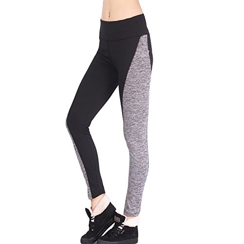 Women's Yoga Capri Pants Women Sports Trousers Athletic Gym Workout Fitness Yoga Leggings Pants (M, Gray)