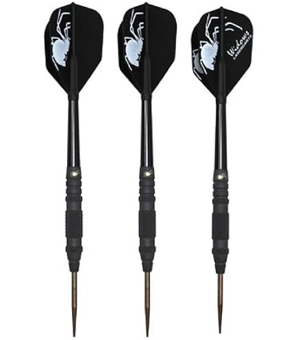 Amazon.com : Laserdarts Black Widows Steel Tip Darts (23gm