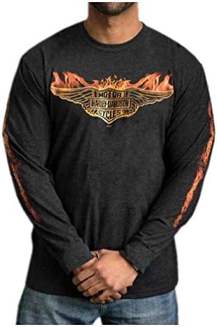 Harley-Davidson Mens Burning Winged B S 