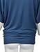 TWINTH Dolman Drape Tunic Plus Size Side Shirring Loose Fit Short Sleeve Top T-Shirts