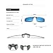 Tacloft Unisex Rectangle 57mm Polarized Clip on Sunglasses CLIPON2015 Iceblue