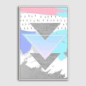 Framed Canvas Wall Art for Living Room, Bedroom Abstract Geometric Pattern Canvas Prints for Home Decoration Ready to Hanging - 16x24 inches