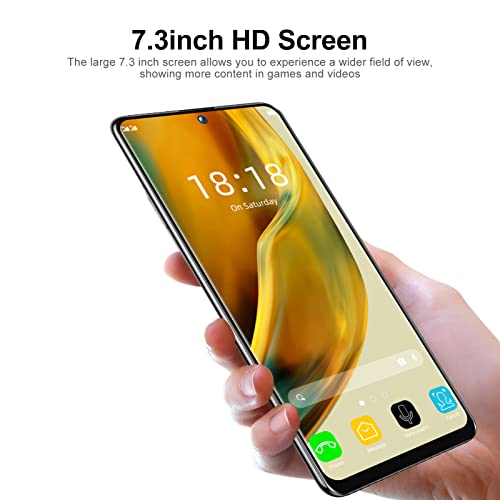 4G Lte Android Phone, 3GB + 128GB Memory, 6.56inch HD Display, Dual-SIM Unlocked Cellphone, Otca-core Processor, Android 11 Smartphone, Face Unlocked, 2MP +16MP Camera, 128GB Mobilephone (BLACK, C25