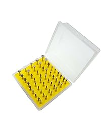 derblue 50 piece 1 8 Inch vástago Diamond Coated Conjunto de carburo de Rotary se adapta Dremel Rotary Herramientas (de cabezal pequeño estilo)