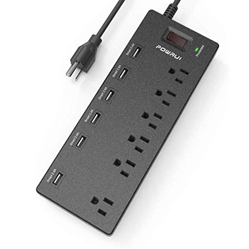 image for Surge Protector, POWRUI Power Strip with 6 Outlets and 6 USB Ports, He