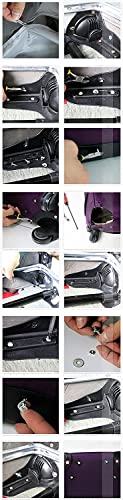 Zoofen Luggage Wheels Replacement Black Suitcase Wheels Replacement Suitcase Caster Wheels with 4 Screw Holes (W044)