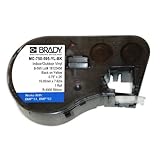 Brady MC-750-595-YL-BK Vinyl B-595 Black on Yellow Label Maker Cartridge, 25' Width x 3/4