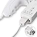 LUXMO PREMIUM 2 Pack Wii Nunchuck Controllers,Nunchuck Joystick Gamepad Controller for Wii Wii U Console Video Games- Whitethumb 2
