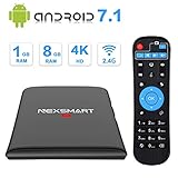 Android TV Box NEXSMART D32 Amlogic Quad core Android 7.1 TV Box 1GB RAM 8GB ROM with 2.4GHz Wifi 4K UltraHD Smart Media Player