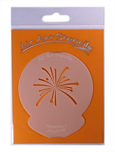 Fireworks 3 Cupcake Stencil Reusable & Flexible for Cakes & Crafts