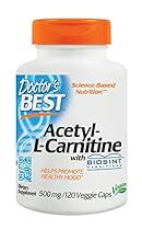 Doctor&rsquo;s Best Acetyl-L-Carnitine with Biosint Carnitines, Non-GMO, Vegan, Gluten Free, 500 mg 120 Veggie Caps