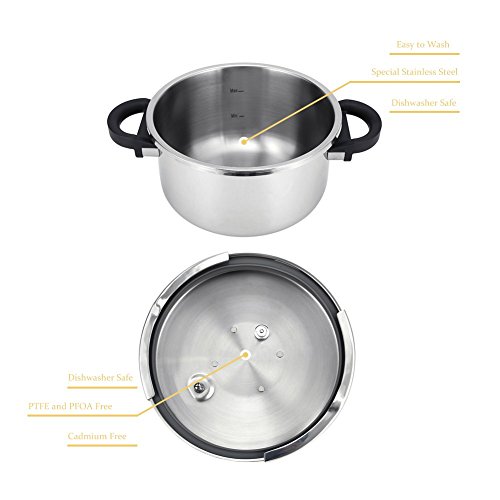 image for Z&L Stainless Steel Pressure Cooker,6 Qt Pressure Cooker with Dishwash