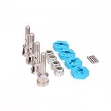 RCAWD Convertsion Set to 1/10 On-Road Racing Wheel Set for Rc Hobby Model Car 1/18 Wltoys A959 A969 A979 K929 4Pcs(Blue)
