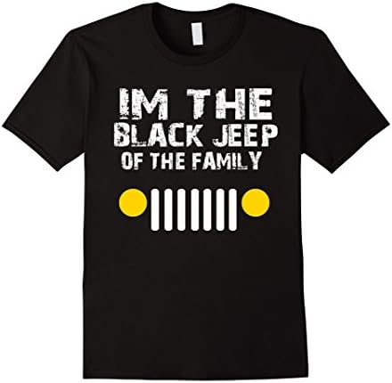 Mens Im the black jeep of the family funny t shirt  Large Black