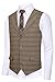 Hanayome Men's 2017 Top Designed Casual Formal Suit Vest Slim Fit Dress Waistcoat,Light Brown,XL(US Tag Chest 48 Waist 42)