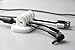 PowEver Desktop Cable Management Cordies Organizer for Power Cords USB Cables and Charging Accessories White