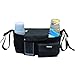 Damero Universal Stroller Organizer Bag, Diaper Storage Bag with Adjustable Straps and Cup Holders, Black
