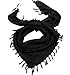 TACVASEN Men's Cotton Military Shemagh Head Neck Tactical Scarf Arab Wrap Black