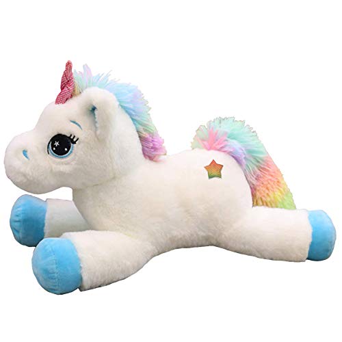 Georgie Porgy Kinder Plüach mit Einhoin Stofftier Mehrfarbigen Kuscheltier Pony Regenbogenschwanz Kuschelgeschenke für…