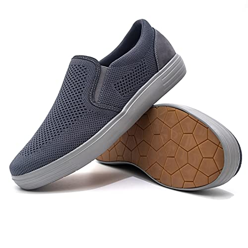 konhill Men's Slip on Fashion Sneaker Classic Breathable Knit Loafers
