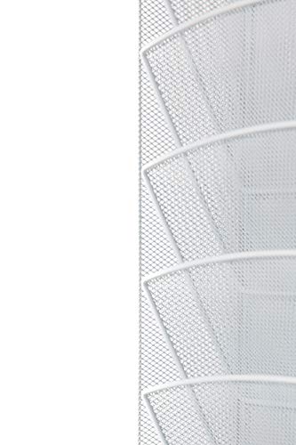 Klickpick Office 10 Sections Hanging Files Wall Mounted Metal Mesh Document File Organizer Magazine Holder Rack Organize Racks Multipurpose Use to Display Files, Magazine, Newspapers- White - Thumbnail 4
