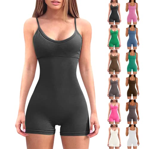 Women's Yoga Rompers Sexy One Piece Spaghetti Strap Tummy Control Padded Sports Bra JumpSuits vestidos de fiesta elegantes college graduation gifts for him chevron jumpsuit denim jumpsuit for women