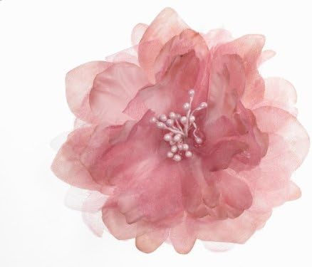 Glitz4Girlz Dusky Pink Large Shimmer Flower Clip