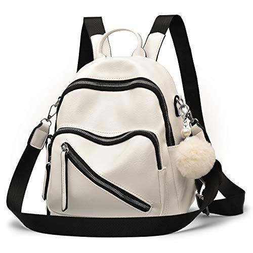 white leather mini backpack