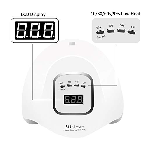 image for JEWHITENY JEWTHIENY 80W UV LED Lamp, Nail Dryer for Gel Polish, UV Nai