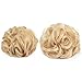 REECHO Thick 2PCS Updo Messy Hair Bun Curly Wavy Ponytail Extensions Hairpieces Hair Scrunchies for Women Girls Color Natural Blonde