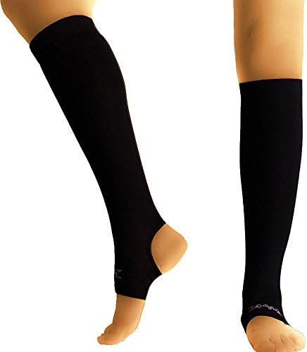 XYZ Athletic Copper Calf Compression Sleeve with Ankle Support (Pair)- Aids Leg Circulation, Muscle Recovery, Warm Up, Shin Splint Pain Relief (XL)