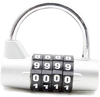 Azka 4桁パスワードロック 4桁ダイヤル数字 南京錠 コンビネーションロック U型 荷物用 盗難防止 防犯 ジム ワードローブ パスワードロック コード化ロック 食器棚 キャビネット ドア 窓 セーフティロックボックス 引き出し 暗証番号 荷物 オフィス用 家具 文房具 屋外