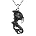 SOMEN TUNGSTEN His & Hers Stainless Steel Black Rose Gold Angle Devil Wings Combine Heart, Pendant Necklace