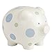 Beginnings by Enesco Big Polka Dot Piggy Bank, 7 inches, Blue