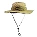 Home Prefer Unisex Daily Outdoor Sun Hat Camouflage Mesh Bucket Hat Wide Brim Boonie Fishing Hats Khaki