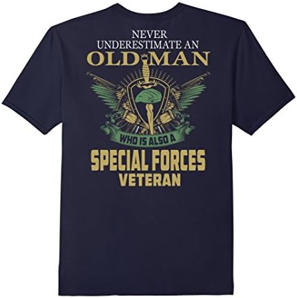Men's Special Forces Clothing: Special Forces Veteran T-shirt XL Navy